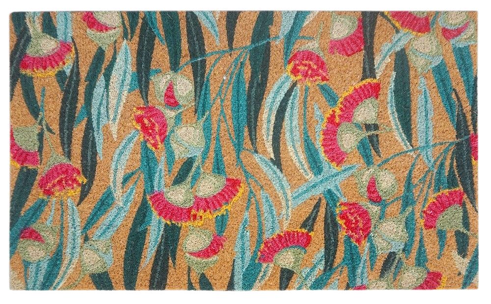 Gum Blossom Doormat Green 45x75cm