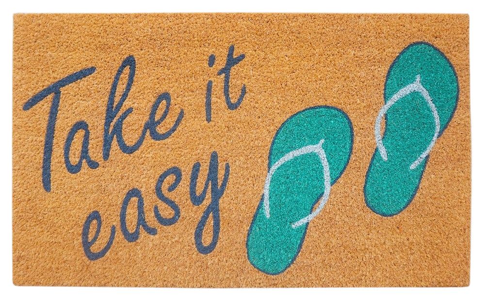 Take it Easy Doormat Green 45x75cm