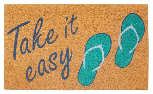 Take it Easy Doormat Green 45x75cm