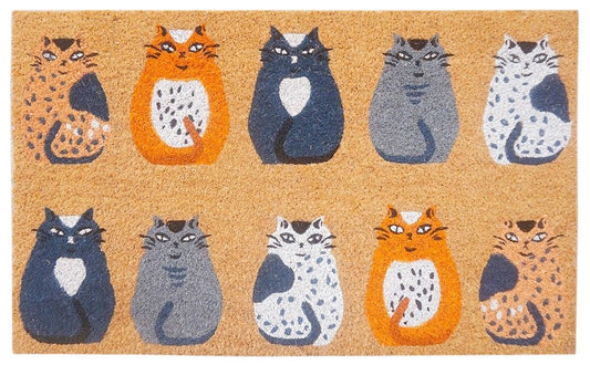 Cat Doormat Grey 45x75cm