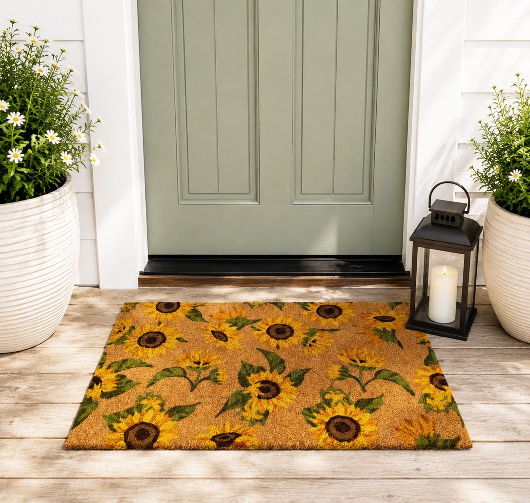 Sunflowers Doormat Yellow 45x75cm