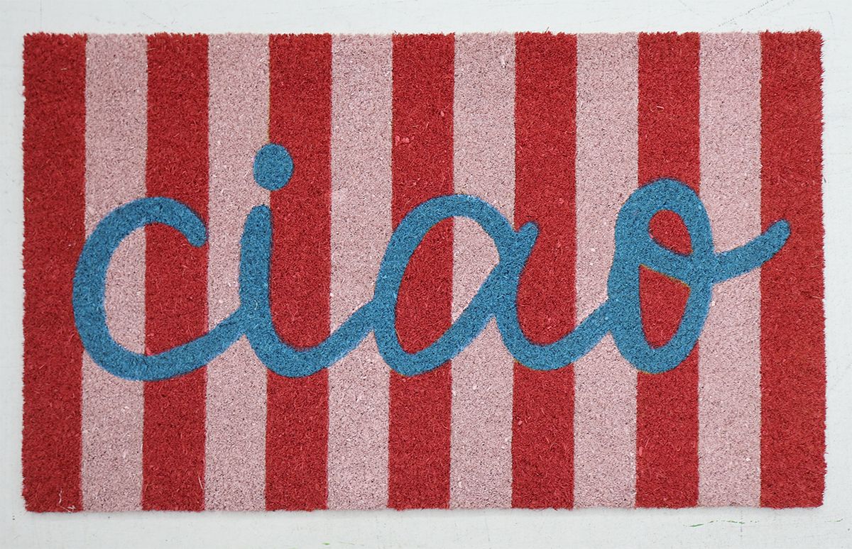 Ciao Doormat Red & Pink 45x75cm