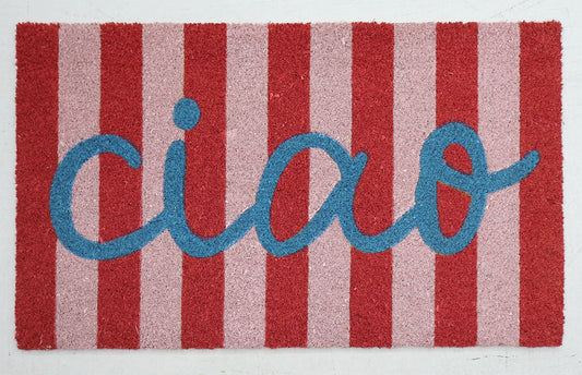 Ciao Doormat Red & Pink 45x75cm