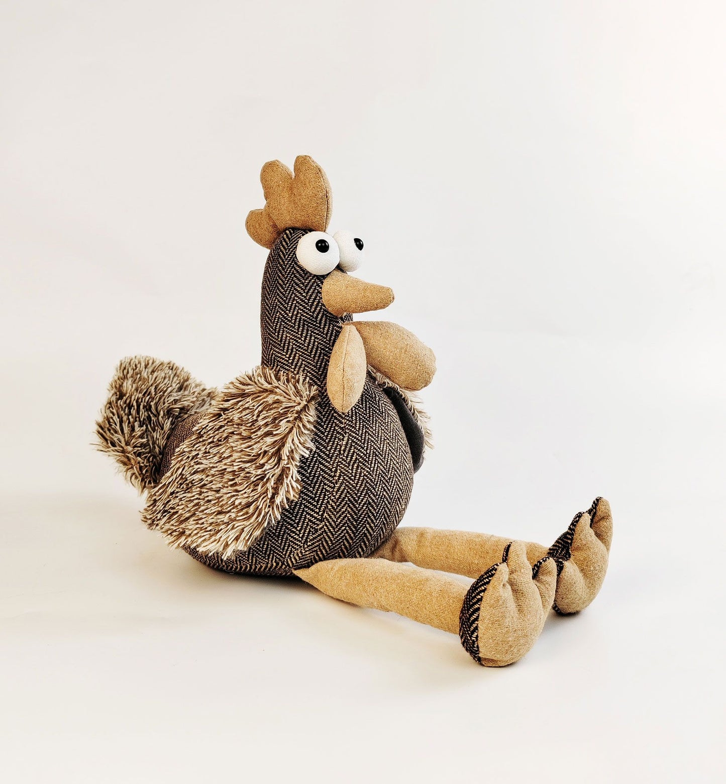 Chicken Door Stopper Grey 26cm