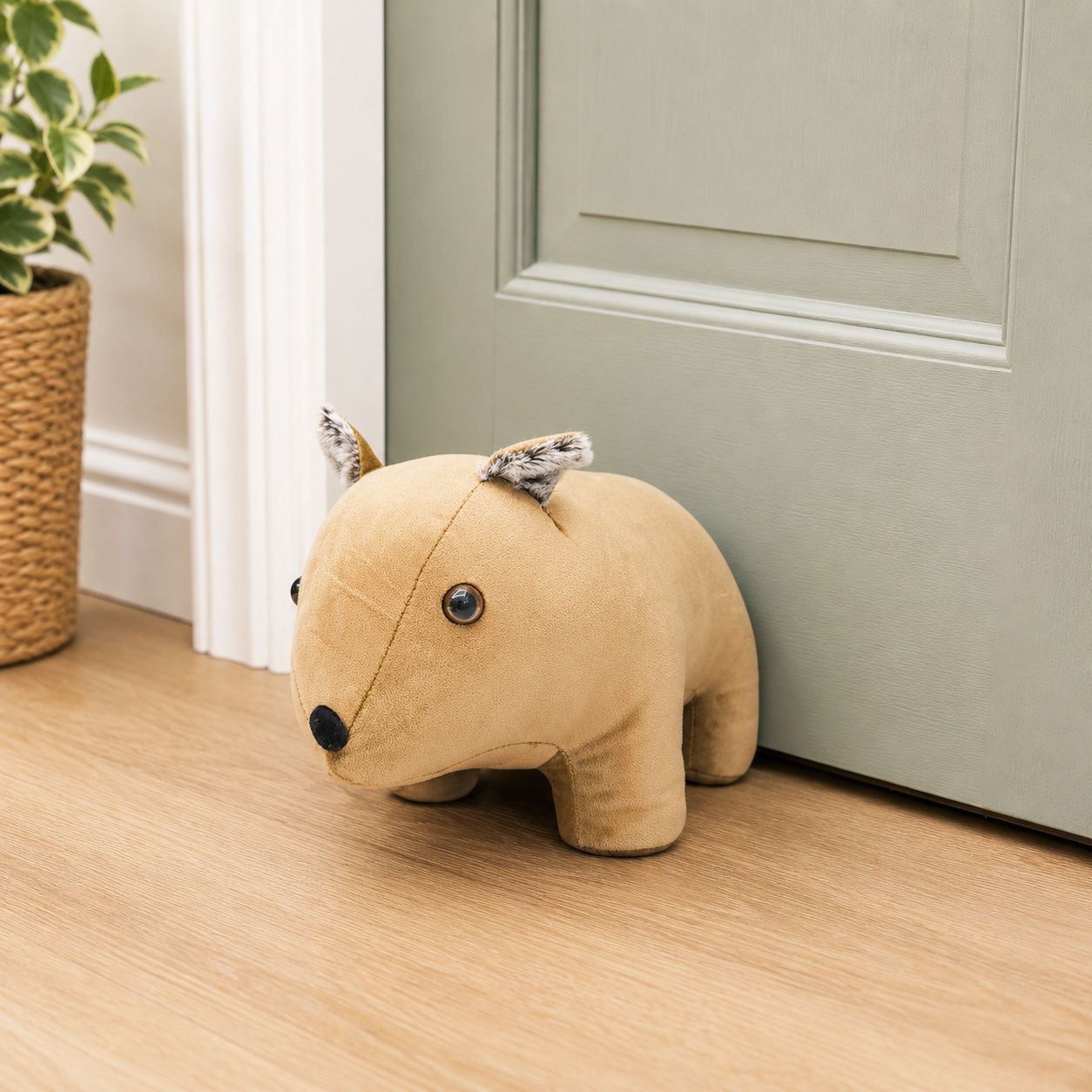 Wombat Door Stopper Brown 18cm