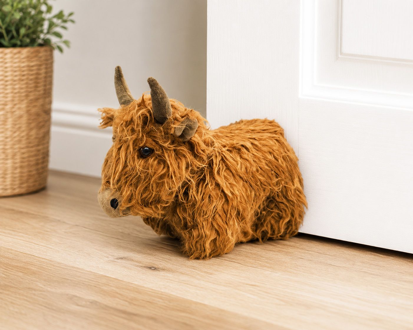 Highland Cow Doorstopper Brown 28cm
