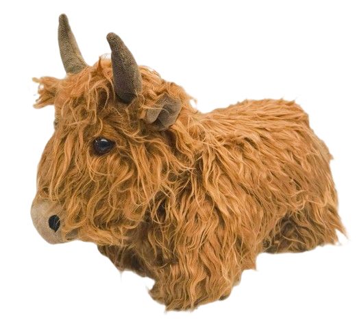 Highland Cow Doorstopper Brown 28cm
