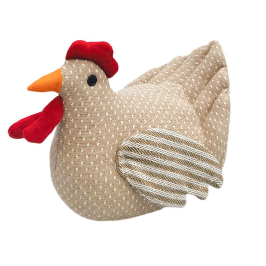 Chicken Doorstopper Beige 24cm